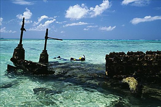 密克罗尼西亚,塞班岛,岛屿,潜水,二战,美国,降落,驳船