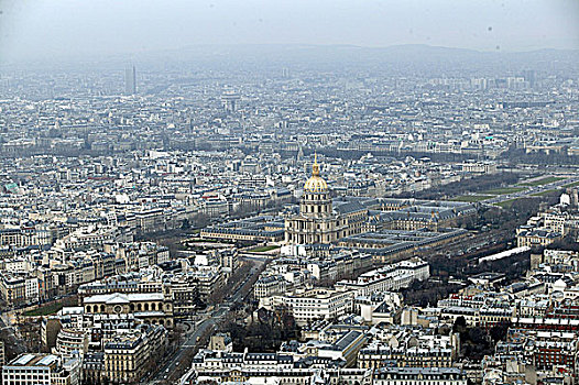 鸟瞰法国巴黎