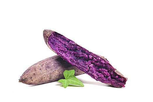 白底上的紫薯
