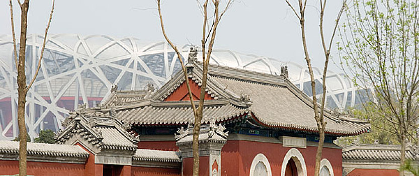 北京奥运场馆－鸟巢和北顶庙