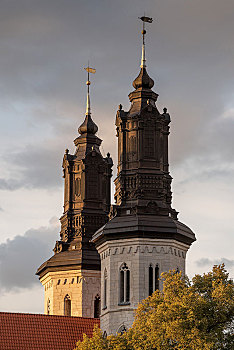 教堂塔楼,大教堂,维斯比,岛屿,哥特兰岛,瑞典,欧洲