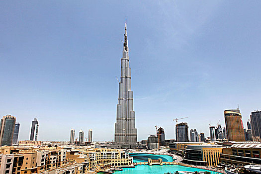 迪拜塔,最高,建筑,世界,局部,市区,迪拜,阿联酋,中东