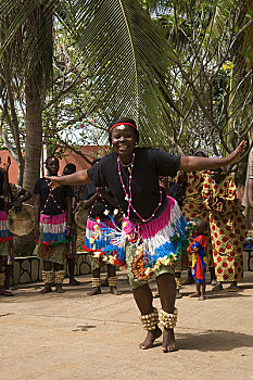 西非,贝宁,传统,跳舞