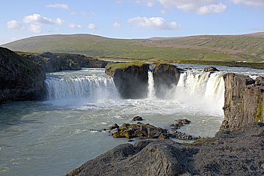 冰岛,神灵瀑布,瀑布