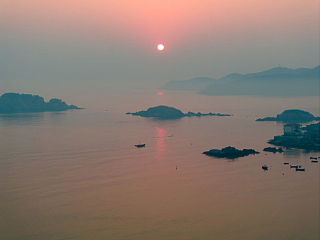 威海半月湾日出美景