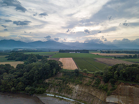 航拍,北海道,日本