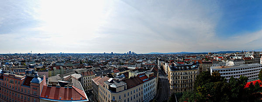 城市,维也纳,全景