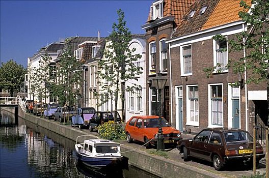 荷兰,房子,边缘,运河