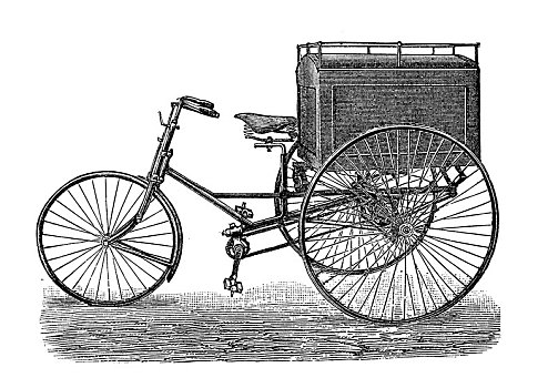 脚踏车,自行车,19世纪,木刻,德国,欧洲