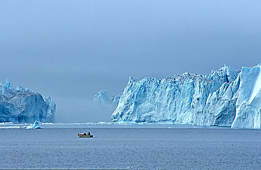 渔船,正面,伊路利萨特,冰,峡湾,格陵兰