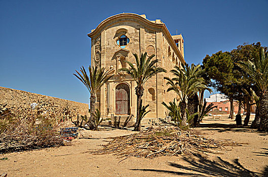 教堂,岛屿,阿利坎特省,白色海岸,西班牙,欧洲