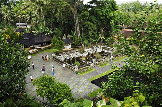 庙宇,靠近,洞穴,巴厘岛,印度尼西亚,东南亚