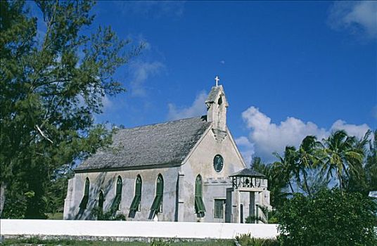 教堂,港口,自由岛,巴哈马