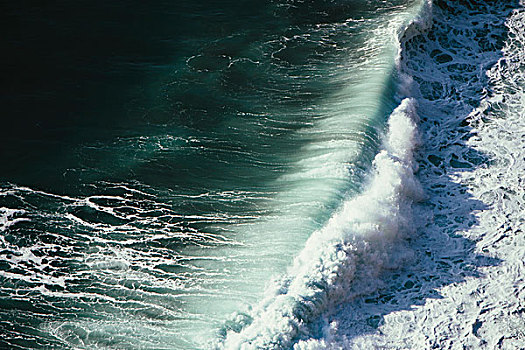 俯视,碰撞,海浪,海岸,俄勒冈