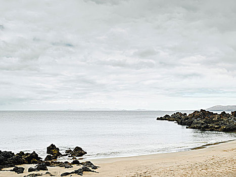 海滩,兰索罗特岛,西班牙