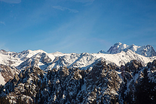 新疆乌鲁木齐天山山脉雪山山峰