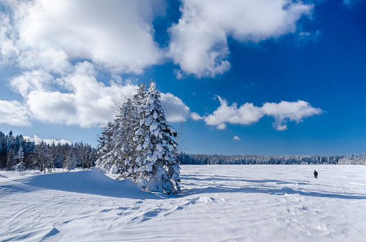 和龙老里克湖冬季,林海雪原