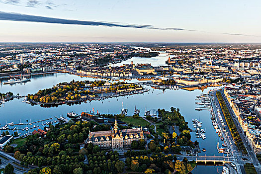 航拍,北欧,博物馆,斯德哥尔摩,瑞典