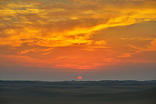 荒漠景观,日出,利比亚沙漠,撒哈拉沙漠,埃及,非洲