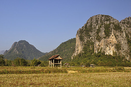 石灰岩,山峦,万荣,老挝
