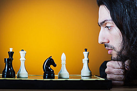下棋,玩家,玩,比赛