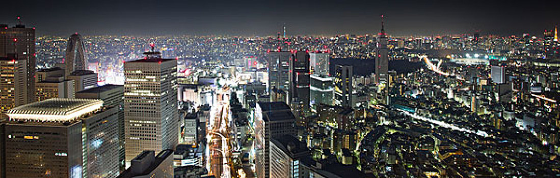 难以置信,城市,东京,夜晚,日本