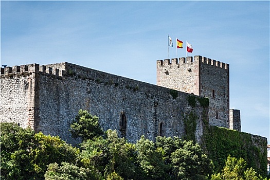 中世纪,城堡,塔,教堂,圣维森特-迪拉巴尔凯拉,坎塔布里亚,西班牙