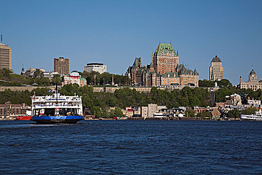 圣劳伦斯河,天际线,魁北克城,魁北克,加拿大