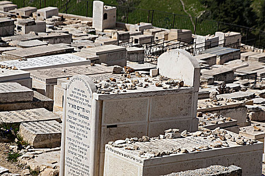 墓碑,历史,犹太,墓地,攀升,橄榄,耶路撒冷,以色列