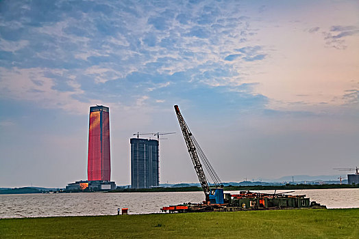 江苏省宜兴市东氿湖外滩建筑景观