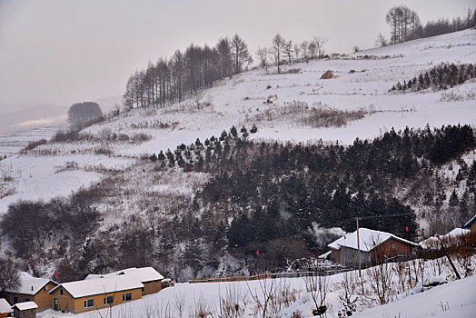 冬季吉林雪村-松岭美景如画