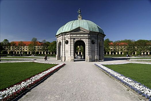 庙宇,宫廷花园,慕尼黑,上巴伐利亚,巴伐利亚,德国