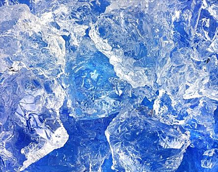 碎冰,蓝色背景,背景