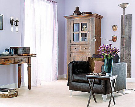 客厅,坚实,木头,家具,现代,椅子,镶木地板