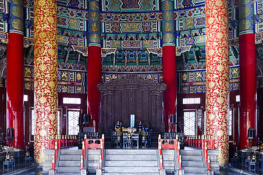 室内,庙宇,祈年殿,收获,天坛,北京,中国