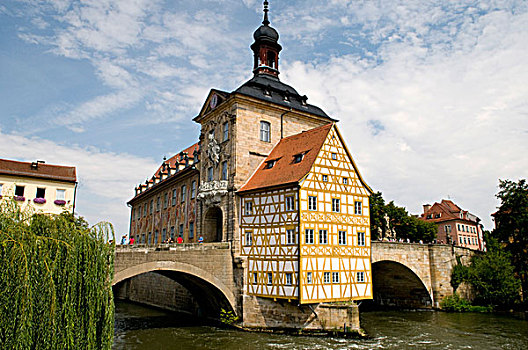 老市政厅,世界遗产,班贝格,弗兰哥尼阶,瑞士,弗兰克尼亚,巴伐利亚,德国,欧洲