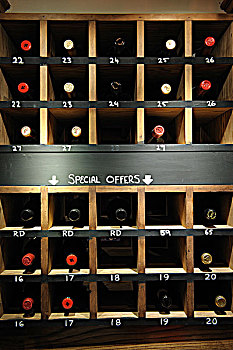 瓶子,红色,白色,葡萄酒,木质,酒架