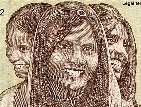 三个女人,年轻,厄立特里亚
