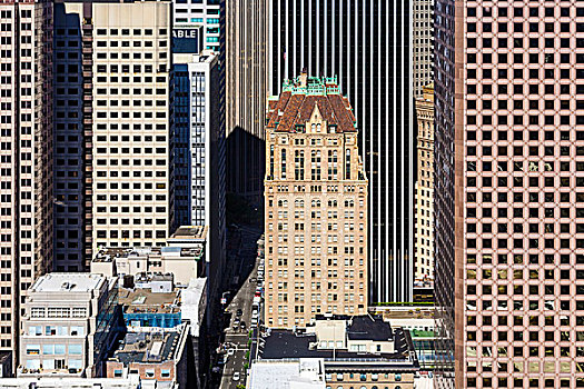 摩天大楼,市区,旧金山,黄昏