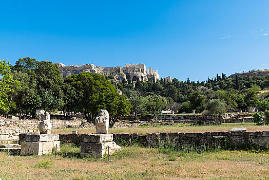 古安哥拉遗址,雅典,后面,卫城,希腊,欧洲