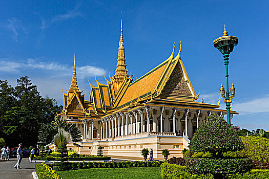 宝座,皇宫,金边,柬埔寨,亚洲