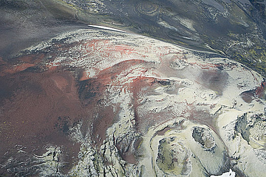 冰岛,红色,火山岩,北方,火山