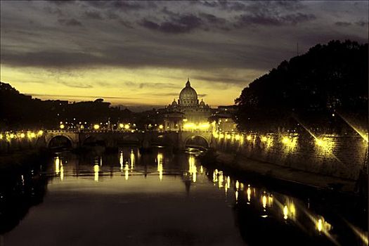 罗马,意大利,看,上方,台伯河
