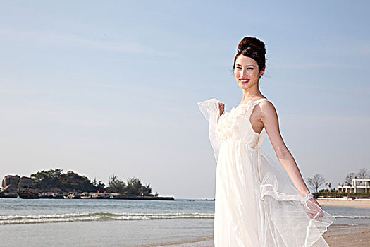 新娘在海边
