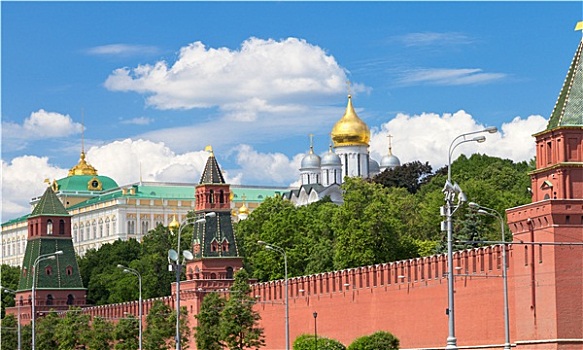 墙壁,大教堂,莫斯科,克里姆林宫