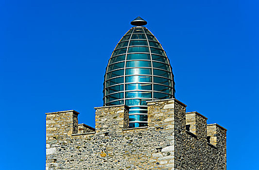 玻璃,圆顶,设计,塔,城堡,瓦莱州,瑞士,欧洲