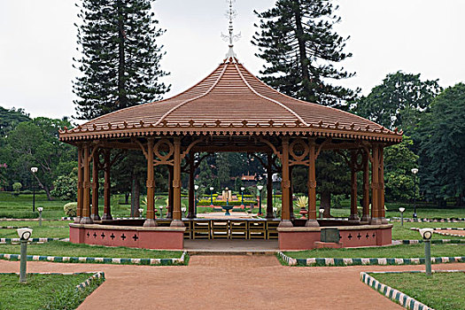 建筑,植物园,班加罗尔,印度