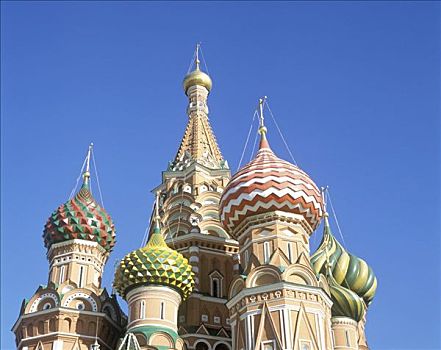 仰视,大教堂,红场,莫斯科,俄罗斯