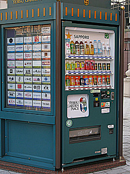 软饮,自动售货机,惠比寿,东京,日本
