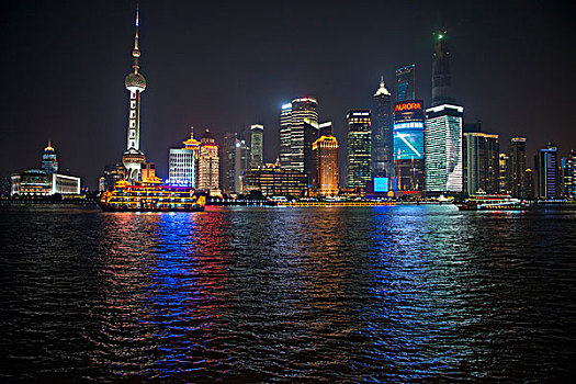 上海陆家嘴金融中心夜色